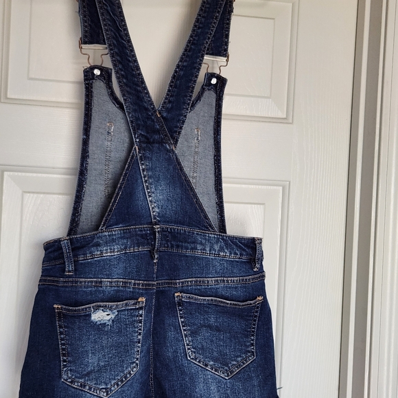 Overalls U2B Urban Basics denim adjustable straps stretchy shorts - Picture 11 of 14
